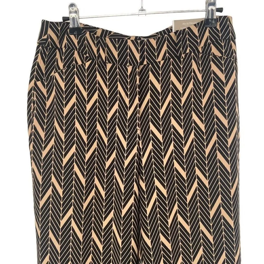 Chico’s Elevated Mitre-Print Wide-Leg Pants Size 2 NWT‎